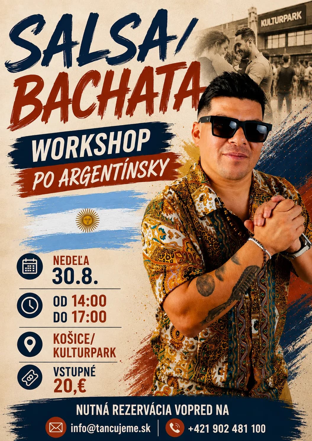 Plagát — Salsa / Bachata workshop po argentínsky